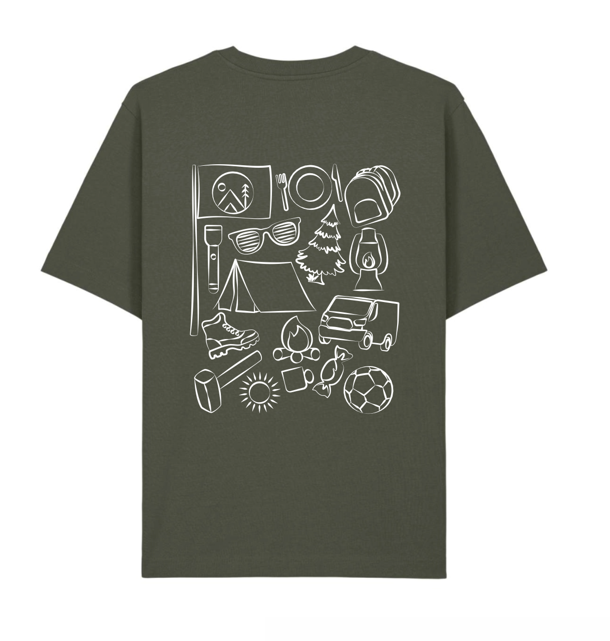 Doodle T-shirt 'Khaki' - Afbeelding 2