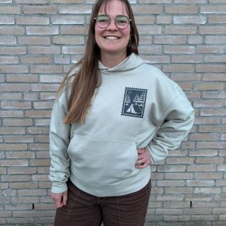 Postzegel Hoodie 'Stone'